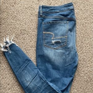 American Eagle distressed skinny jeans